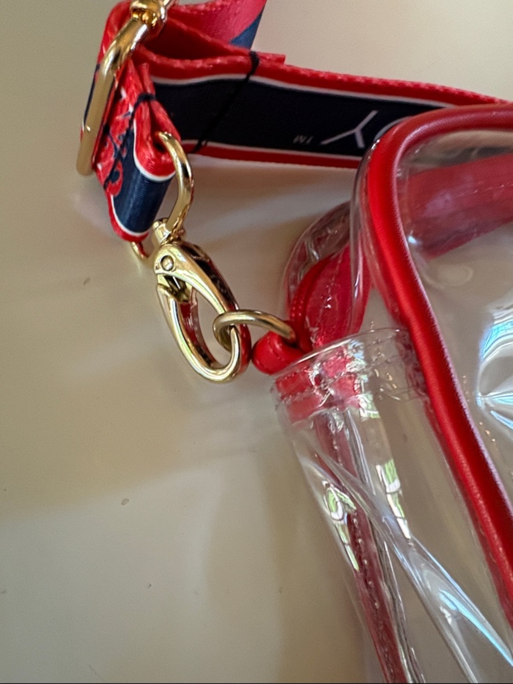Ole Miss Rebels Women's Hailey Clear Purse with Logo Strap - Picture 4 of 6